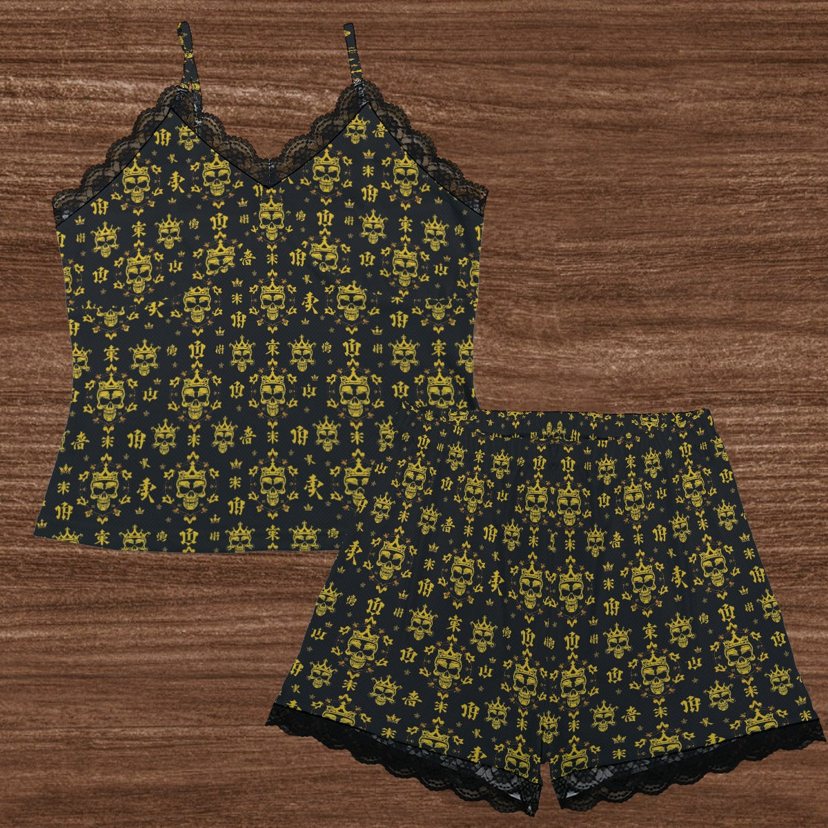 Munsieur Urban Sleepwear Set for Women with Skull Print