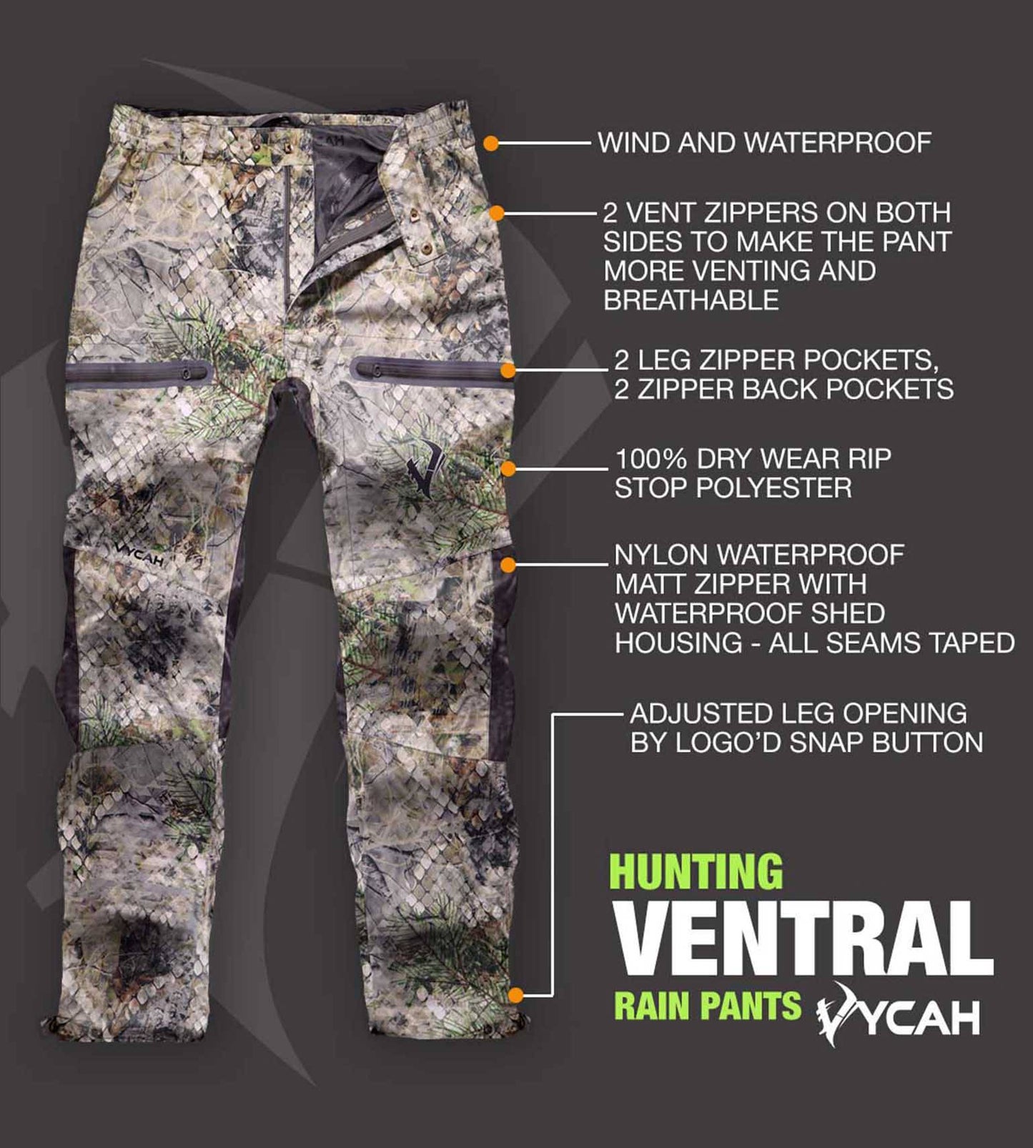 Vycah Ventral Rain Pant - Fall Camo