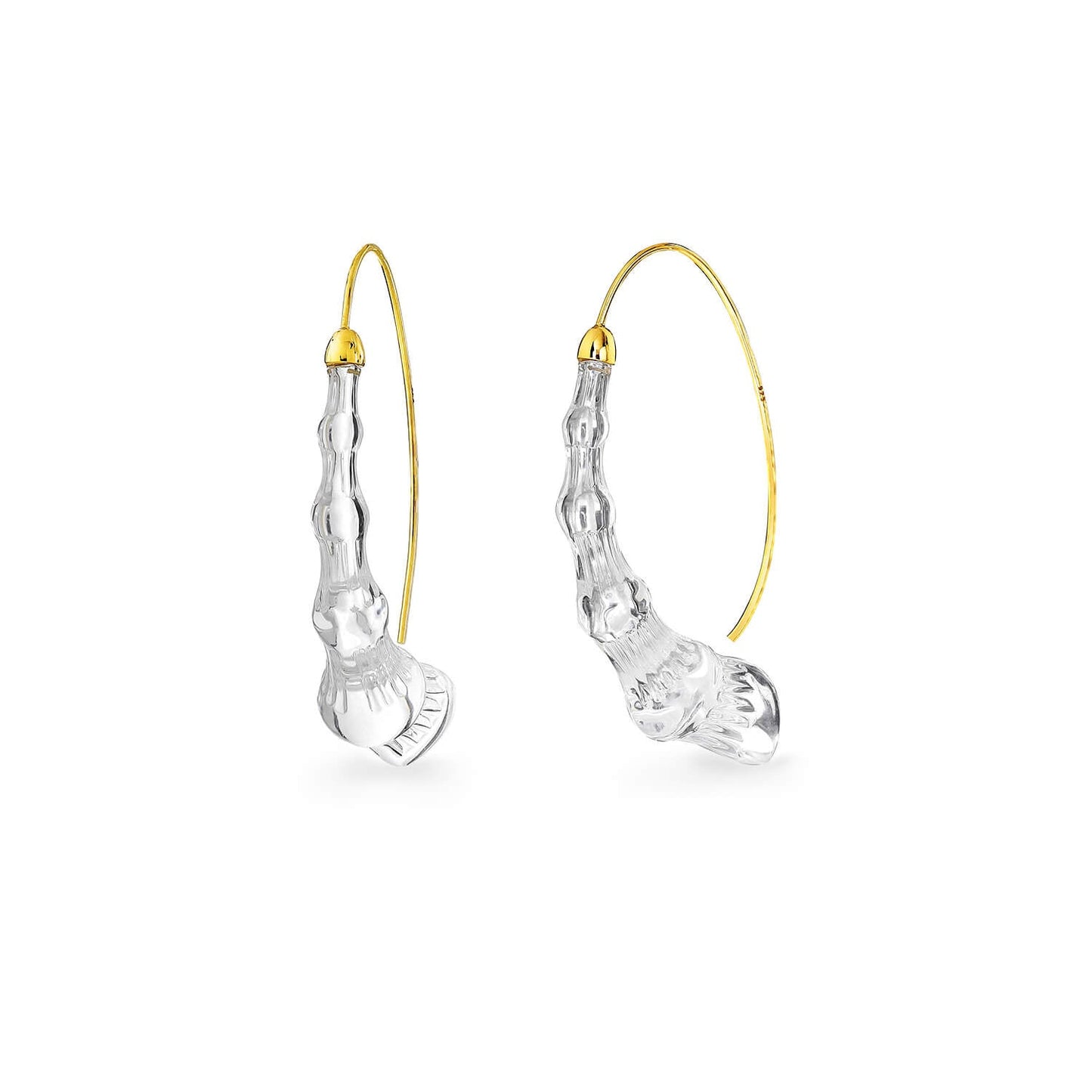 Wishbone Bamboo Lucite Earrings