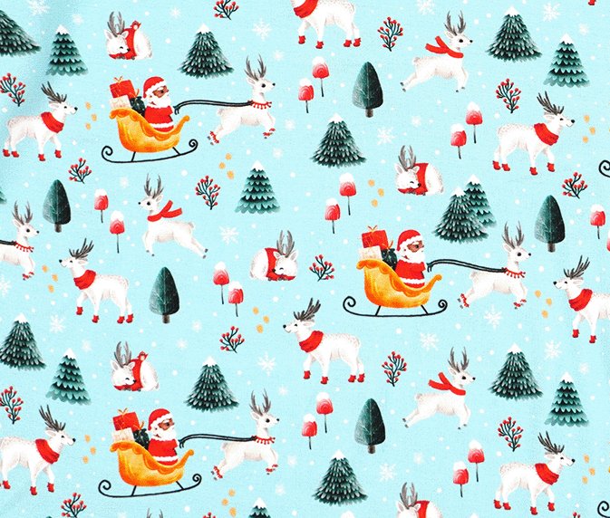 Women's Dark Santa Bamboo Holiday Pajamas