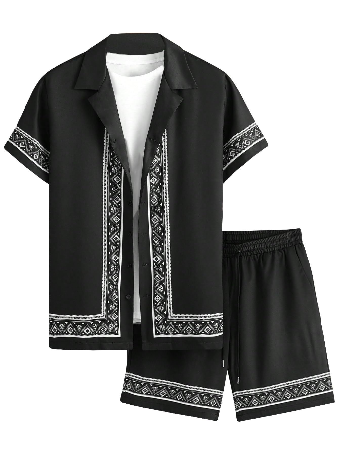 Munsieur Vacay Hawaiian Shorts Set Men's