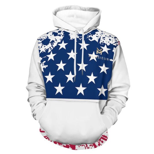 **Summer Sale** Munsieur Men's Graphic America's Pride Hoodie