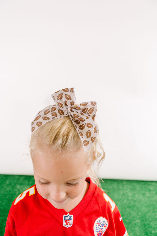 Leopard Football Oversized Game Day Bow
