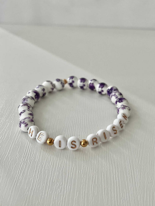 He Is Risen Bead Bracelet – Handmade Christian Jewelry