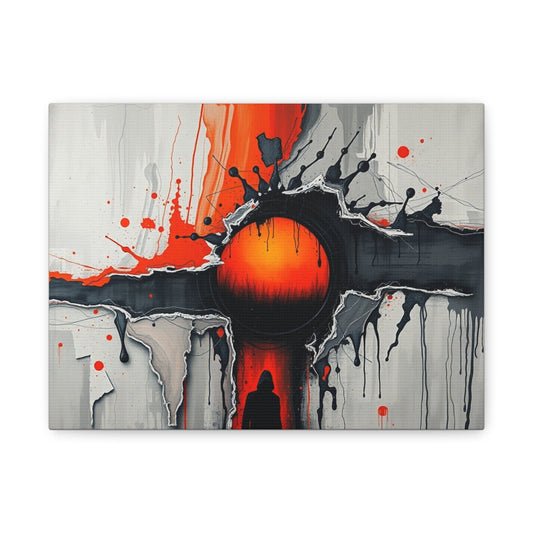 Abstract Sunset Canvas Art, Modern Wall Decor, Unique Home Decoration, Gift for Art Lovers, Contemporary Canvas Print, Living Room Accent