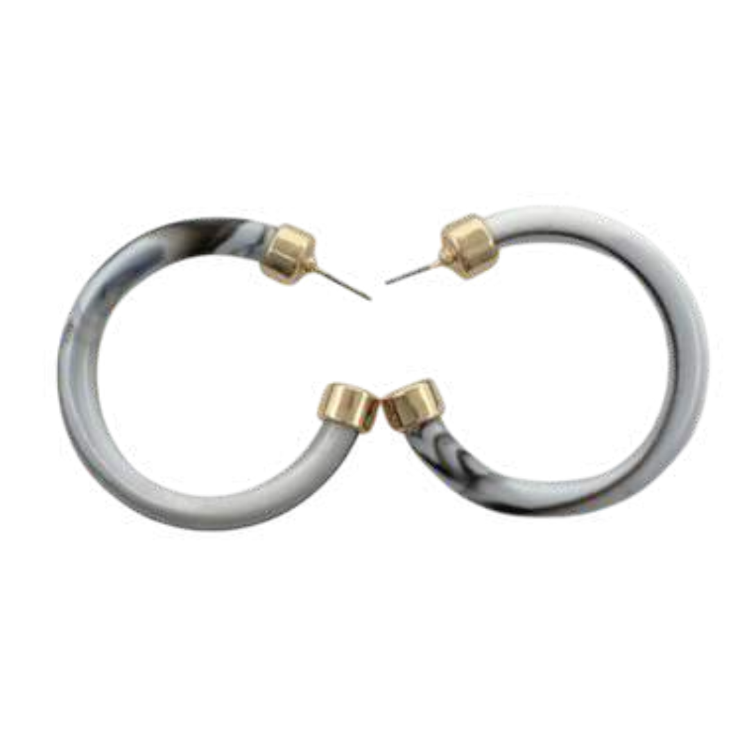 Gold Capped Hoops