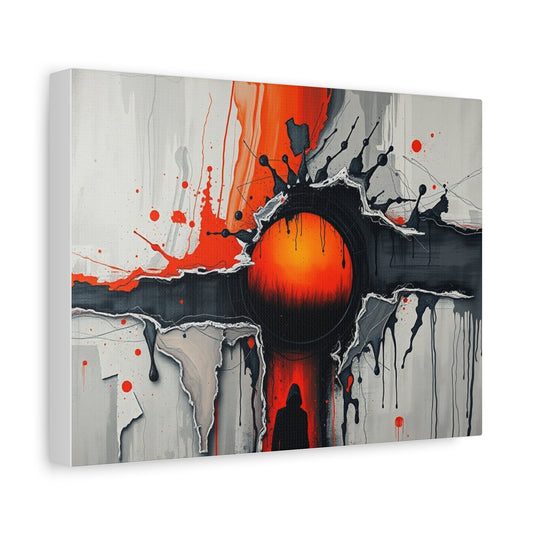 Abstract Sunset Canvas Art, Modern Wall Decor, Unique Home Decoration, Gift for Art Lovers, Contemporary Canvas Print, Living Room Accent