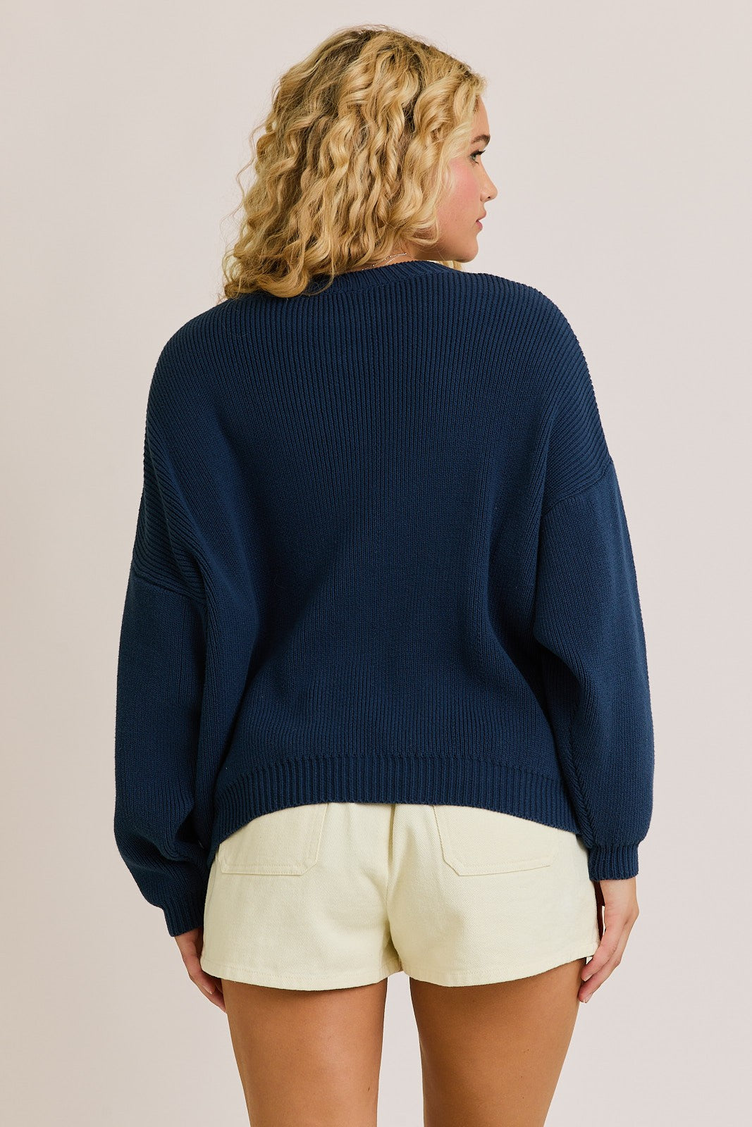 Round Neck Over Sized Sweater Top