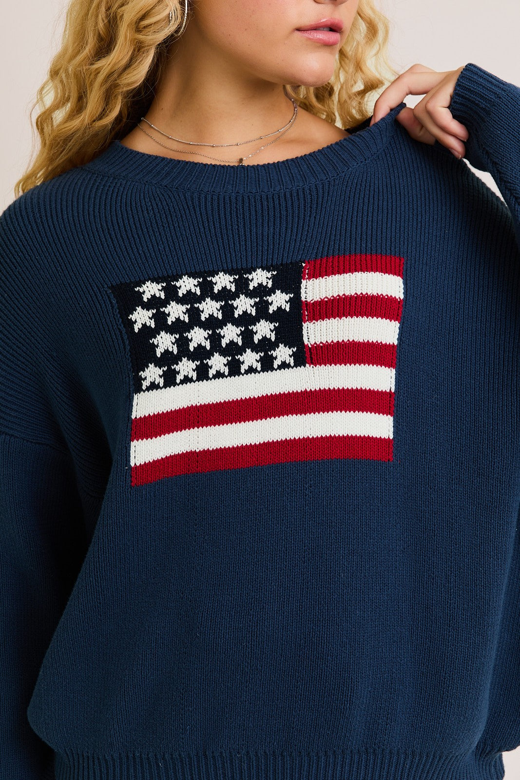 Round Neck Over Sized Sweater Top