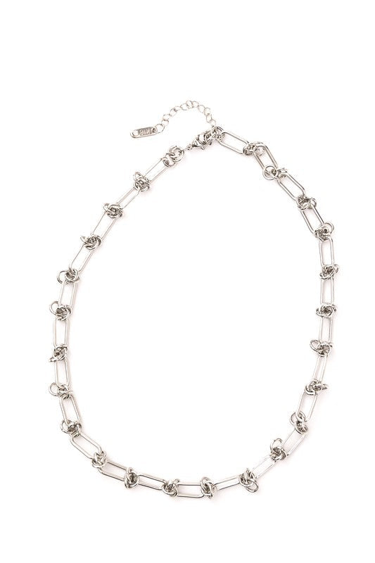 18K STAINLESS STEEL BARBED WIRE CHAIN NECKLACE