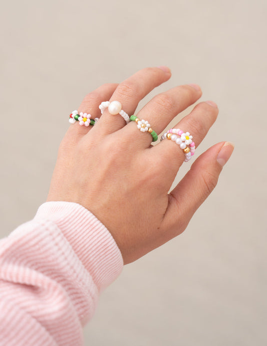 Garden Beaded Ring Set