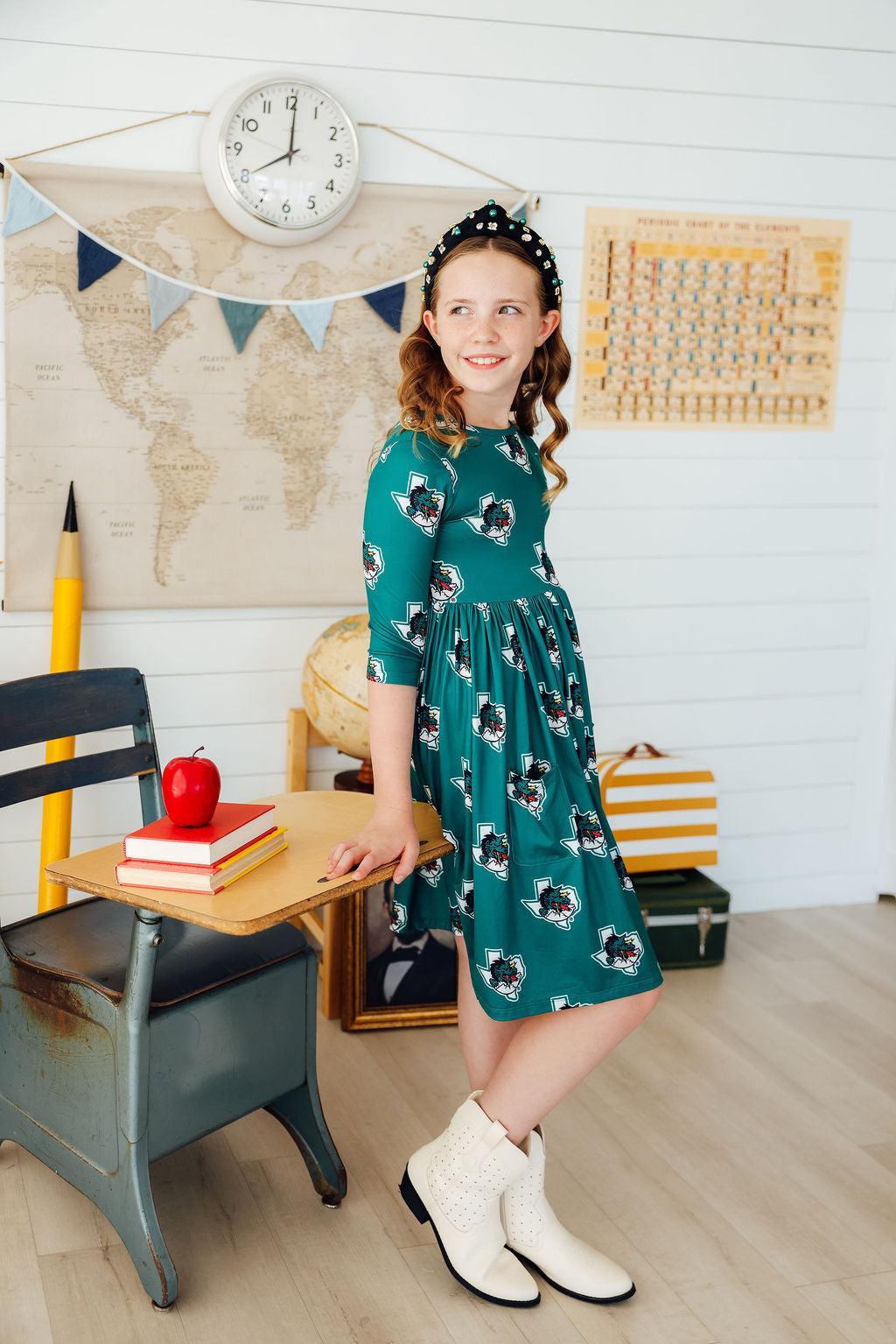 Southlake Carroll Dragons Pocket Twirl Dress