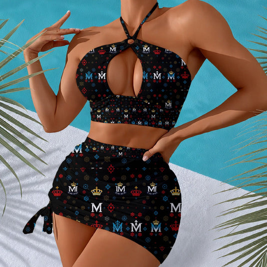 Munsieur All-Over Print Women's Halter Neck swimming Suit