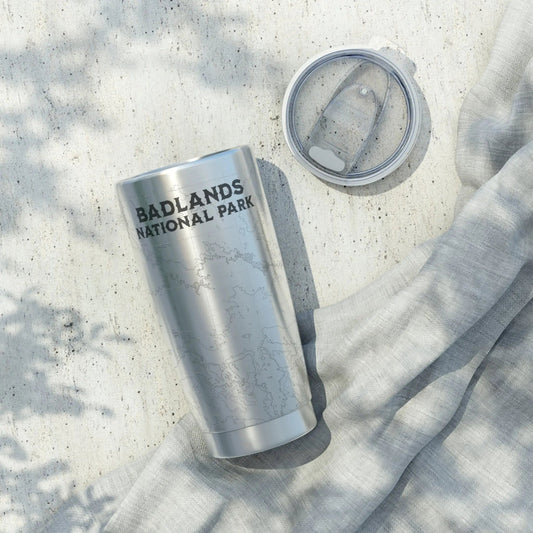 Badlands National Park Topographic Tumbler 20oz USGS Map Print South Dakota