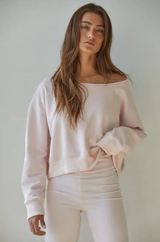 Knit Cotton Polyester Garment Washed Pullover