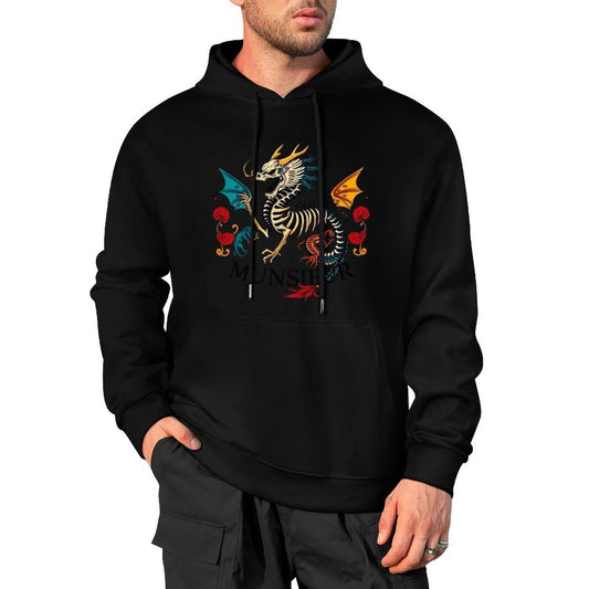 Munsieur Inferno Crest: Dragon Hoodie for Men
