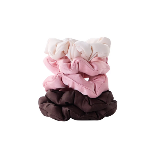 5 Pc Satin Pillow Scrunchie Set