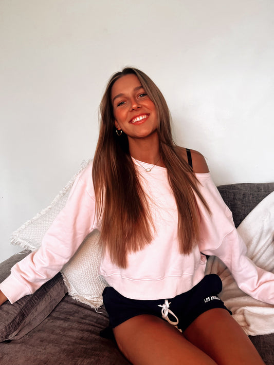 On The Go Garment Washed Knit French Terry Pullover Top