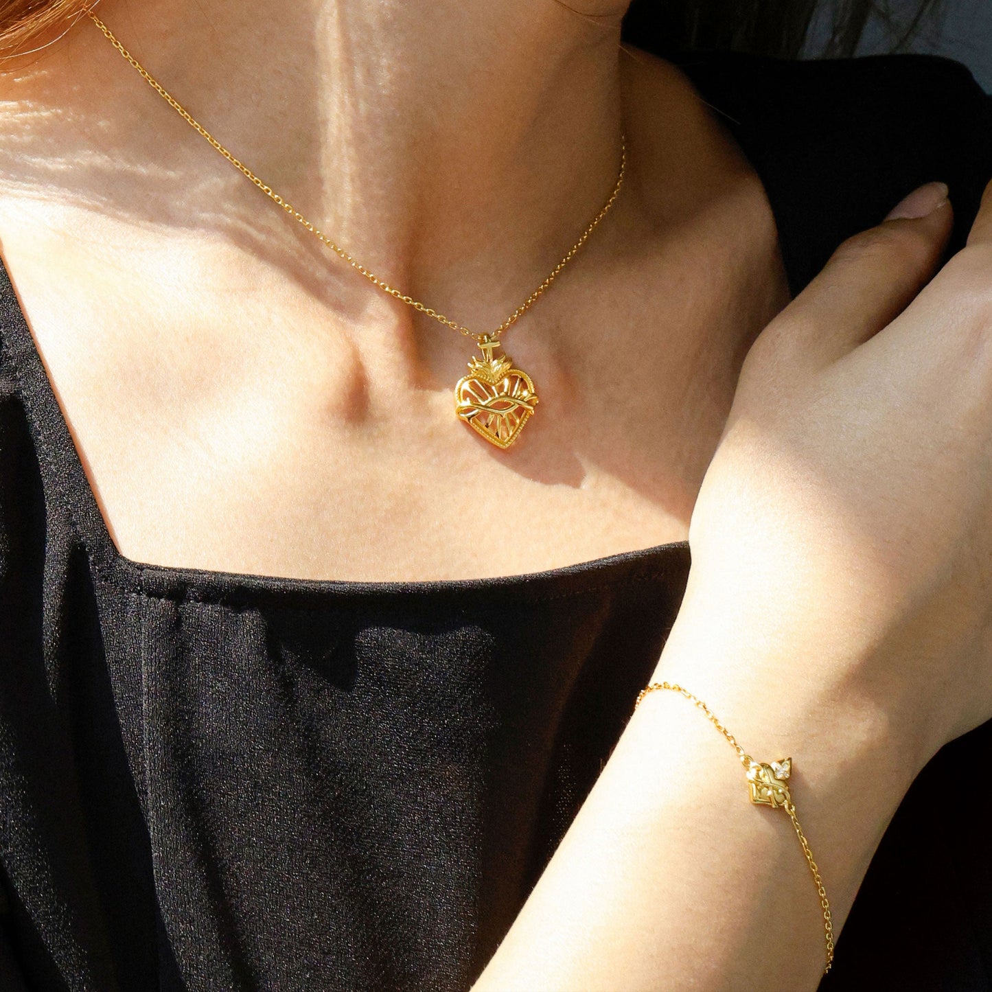 Sacred Heart Flame Bracelet
