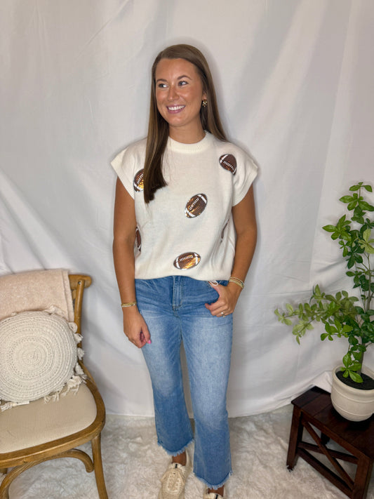 The Football Sweater Top