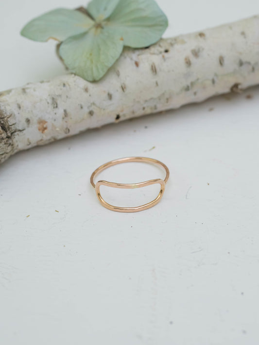 Rose Gold Stadium Ring - Size 4