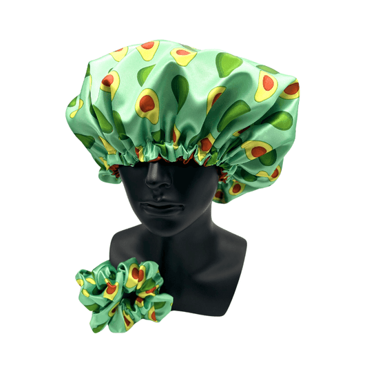 Avocado Satin Bonnet & Scrunchie