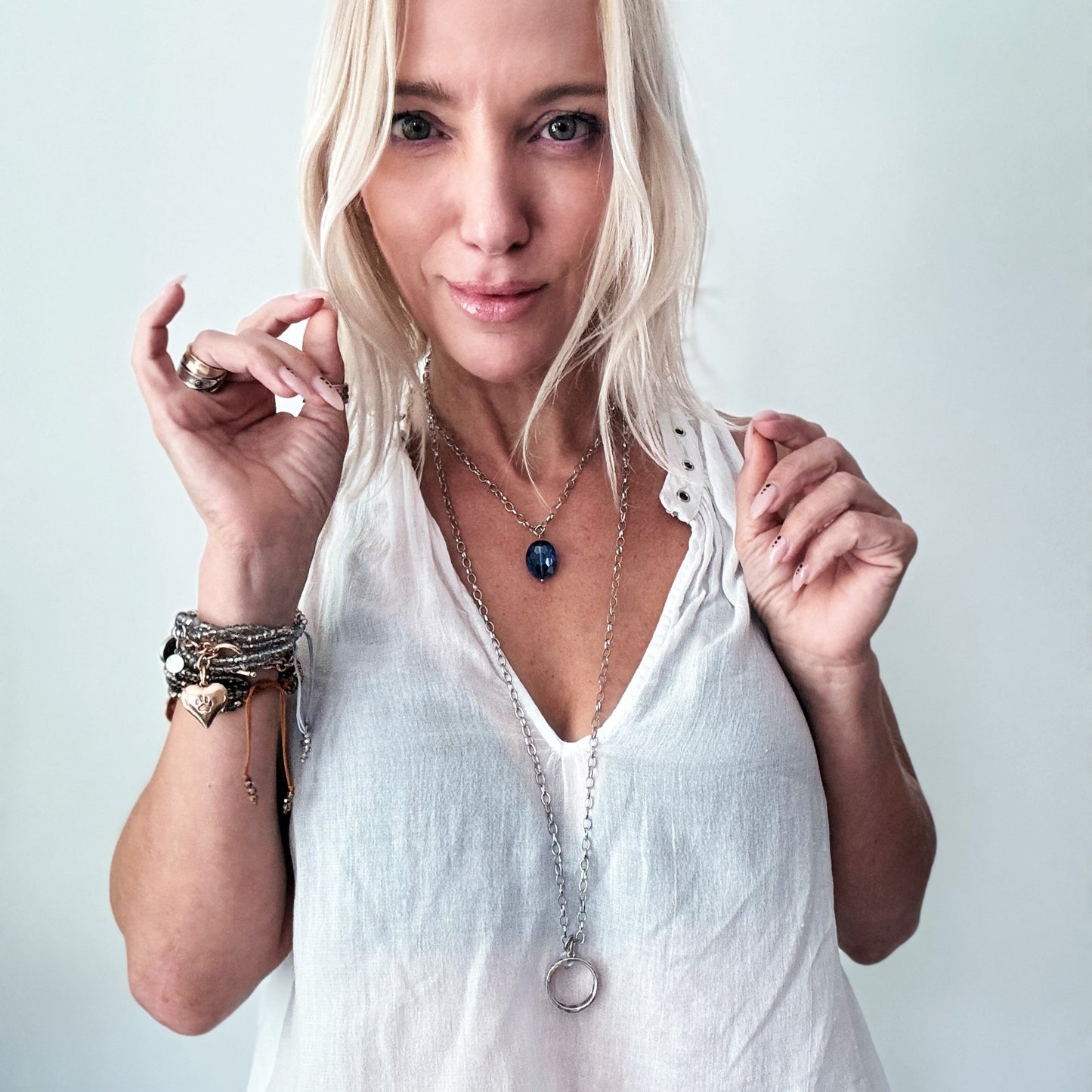 I Welcome Miracles Follow Your Bliss Ring Original Necklace