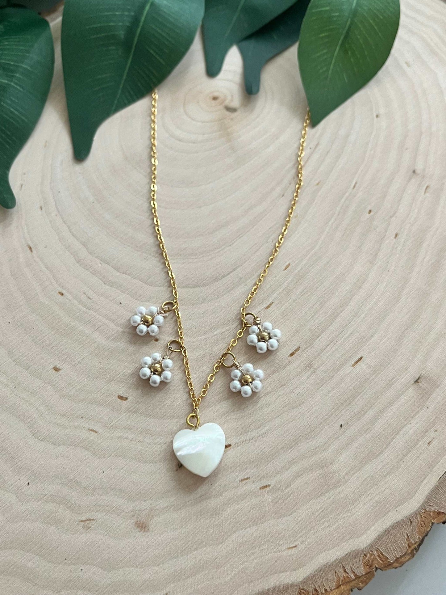 Gold Necklace - Blooming Love Heart Daisy 16K Christian Pendant*ONE LEFT