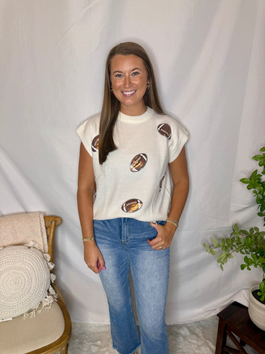 The Football Sweater Top