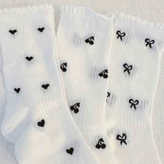 Cherry Cutie Charm Socks Set Of 3