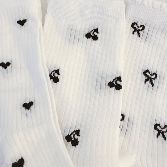 Cherry Cutie Charm Socks Set Of 3
