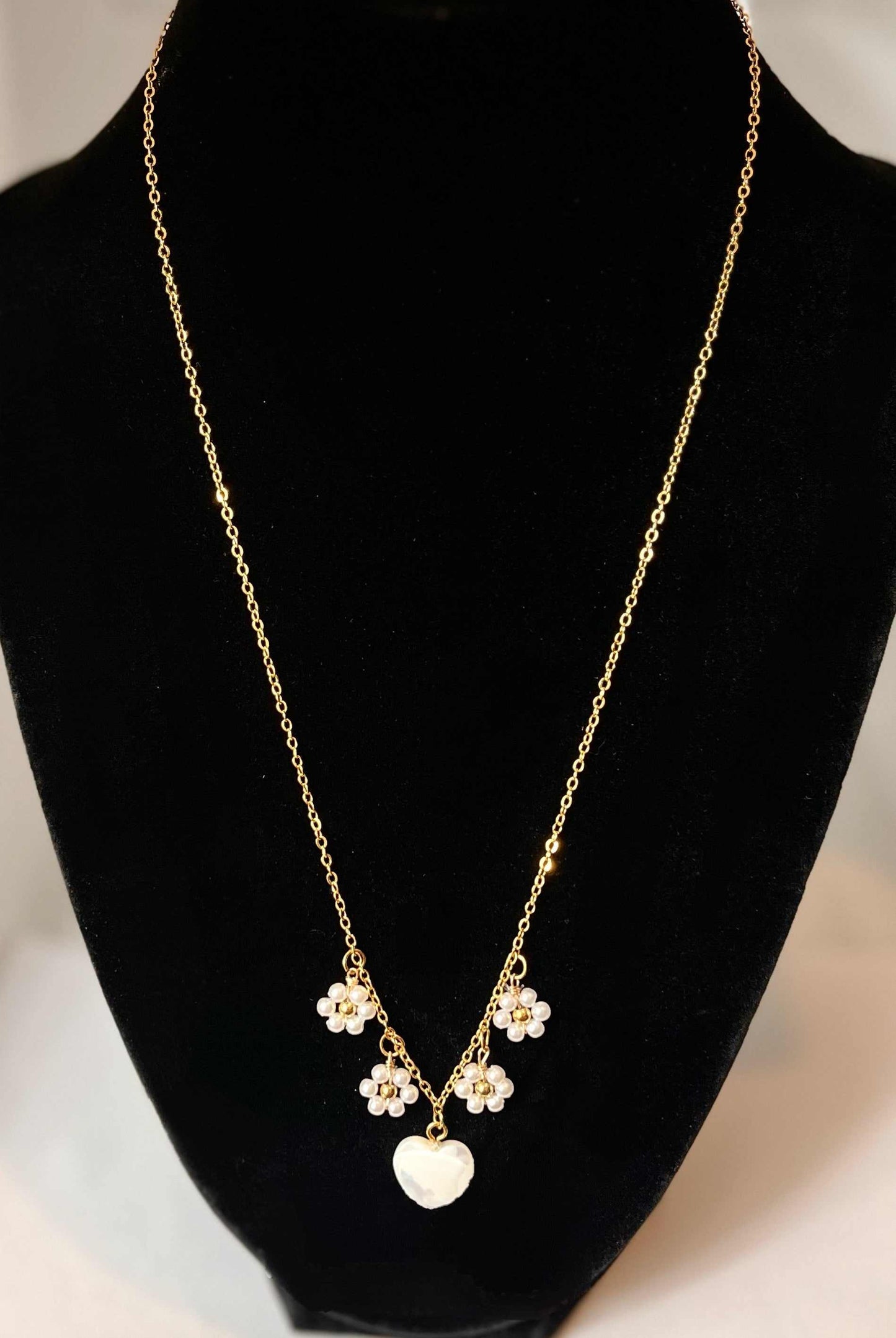 Gold Necklace - Blooming Love Heart Daisy 16K Christian Pendant*ONE LEFT