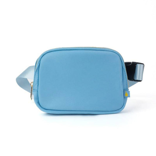 Jacy Lightweight Nylon Crossbody Bag - Compact Travel Purse with Dual Zippers | Customizable with Patches