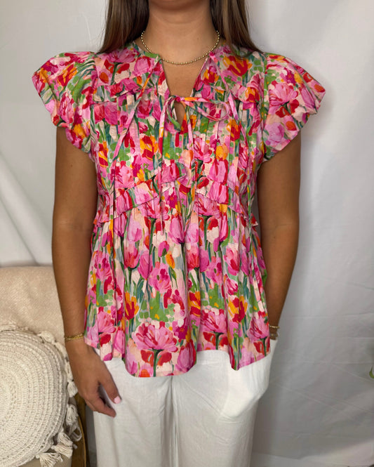 The Peony Pink Top