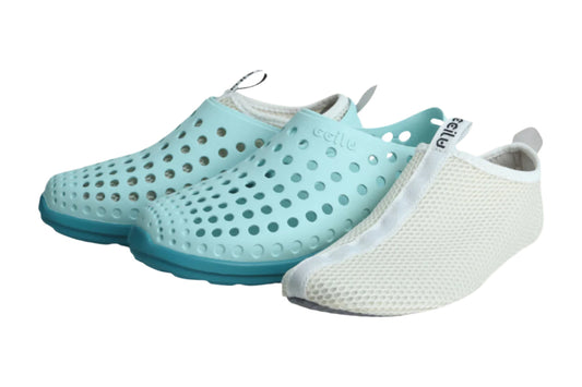 Innovative Eco-Friendly Sneakers for Women in Light Blue/Green
