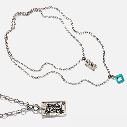 Take a Deep Breath and Let That Shit Go Original Lite Necklace
