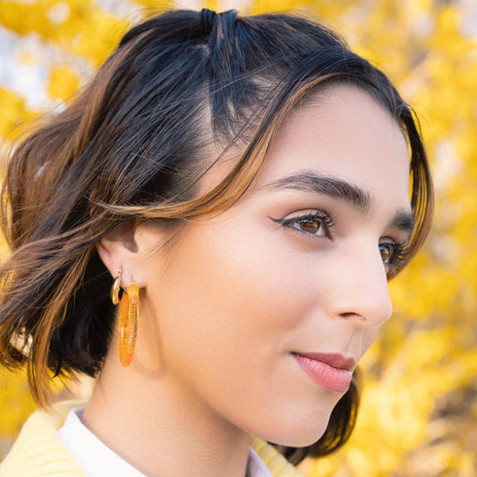 INSTYLE Lucite Hoop Earrings
