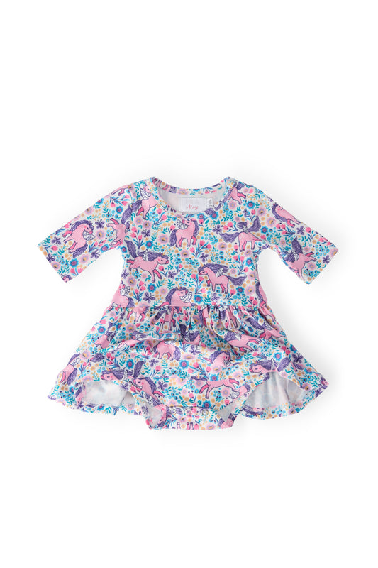 Head in the Clouds 3/4 Sleeve Twirl Bodysuit