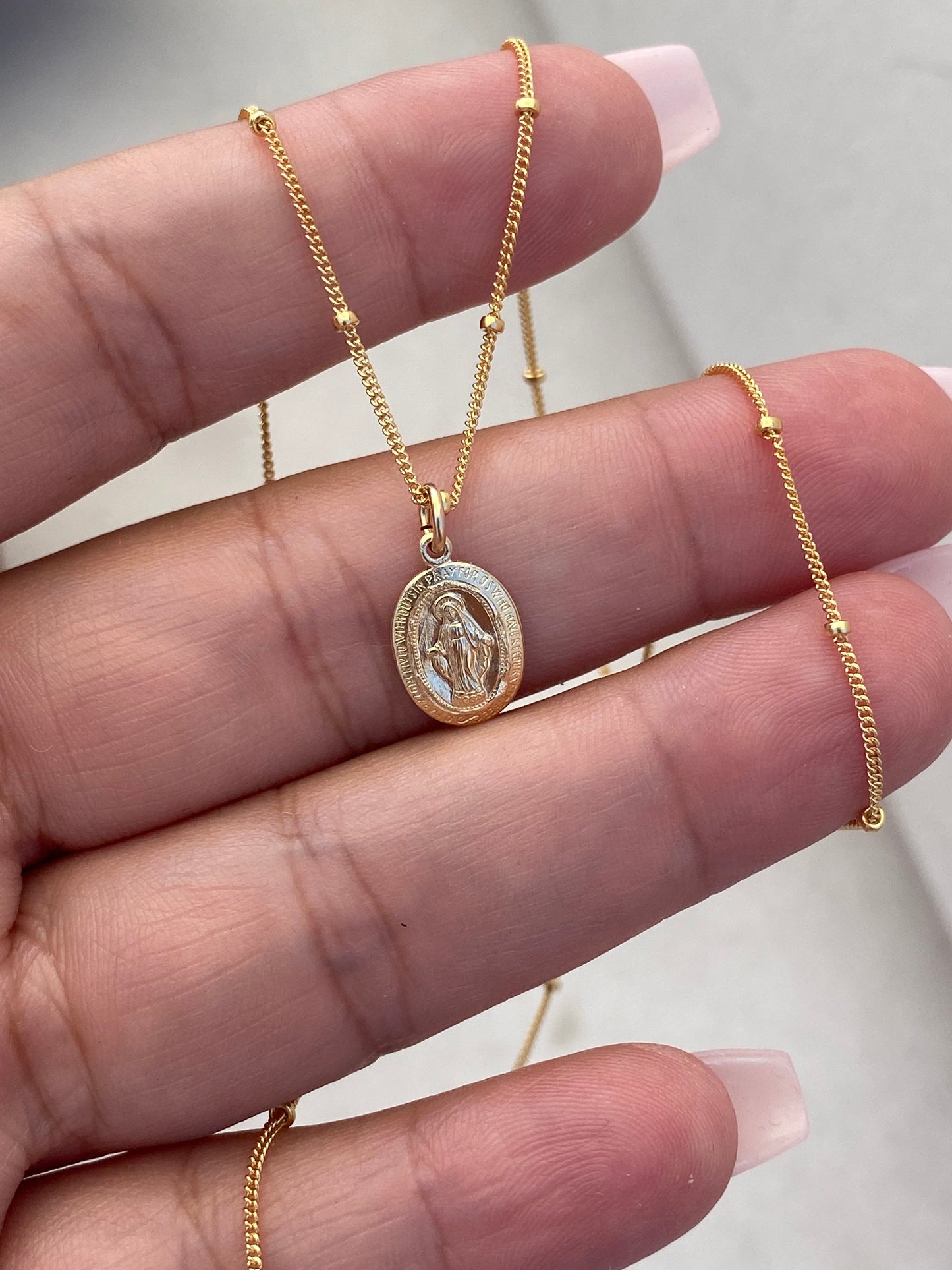 Dainty Miraculous Medal Necklace