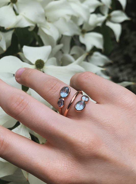 Laurel Blue Topaz Ring