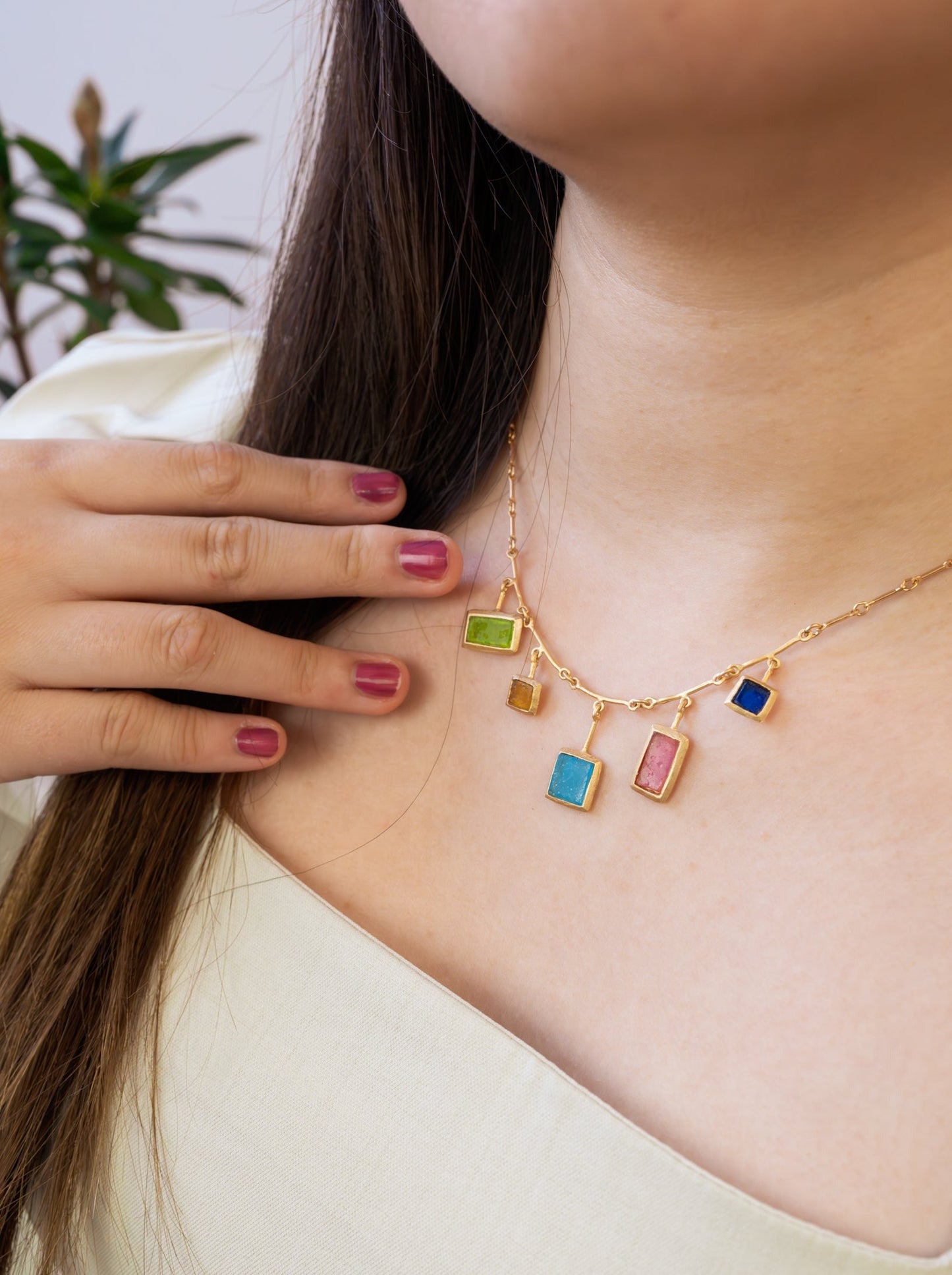 Mosaic Bar Necklace