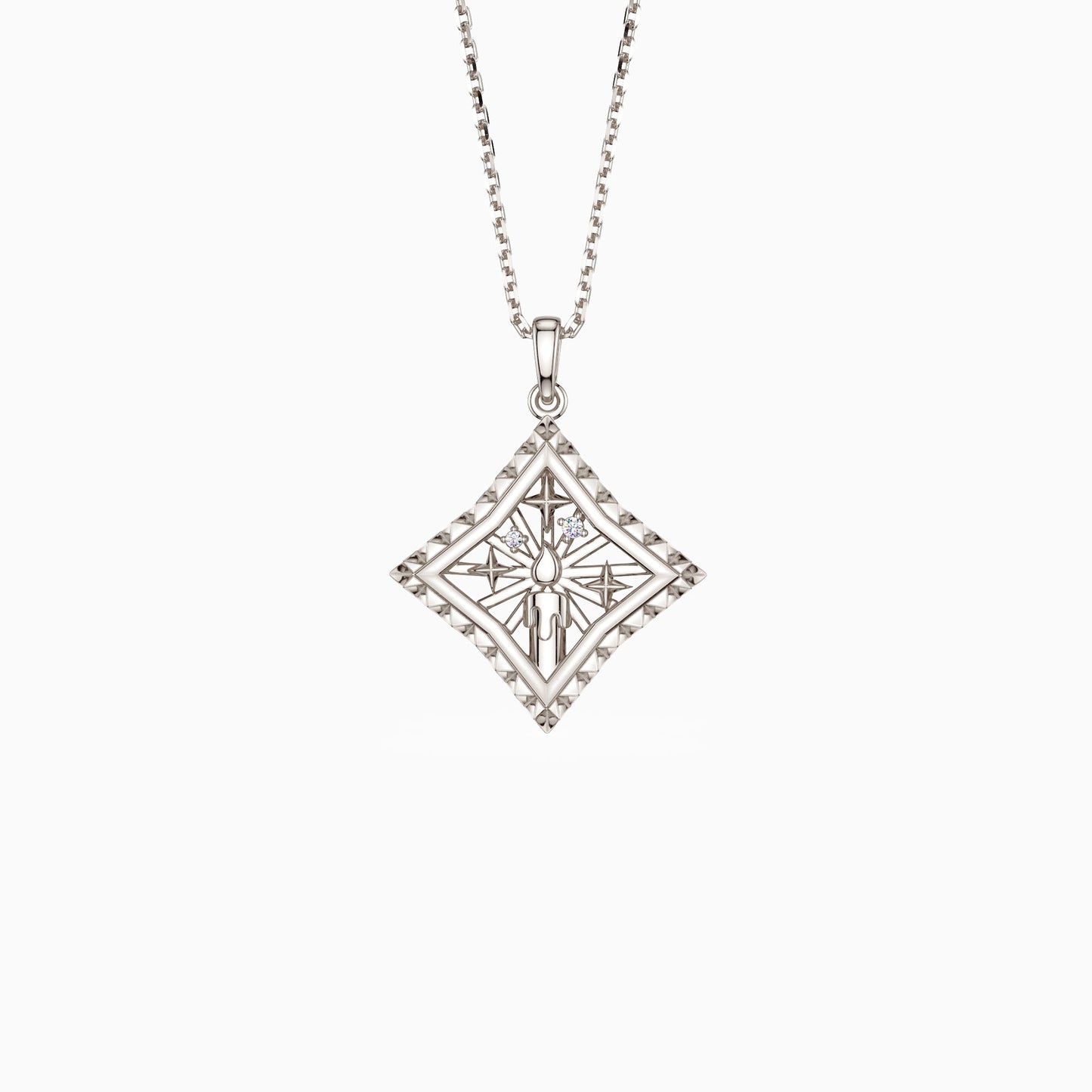 Parable of the Lamp Under a Bushel Candle Star Pendant Necklace