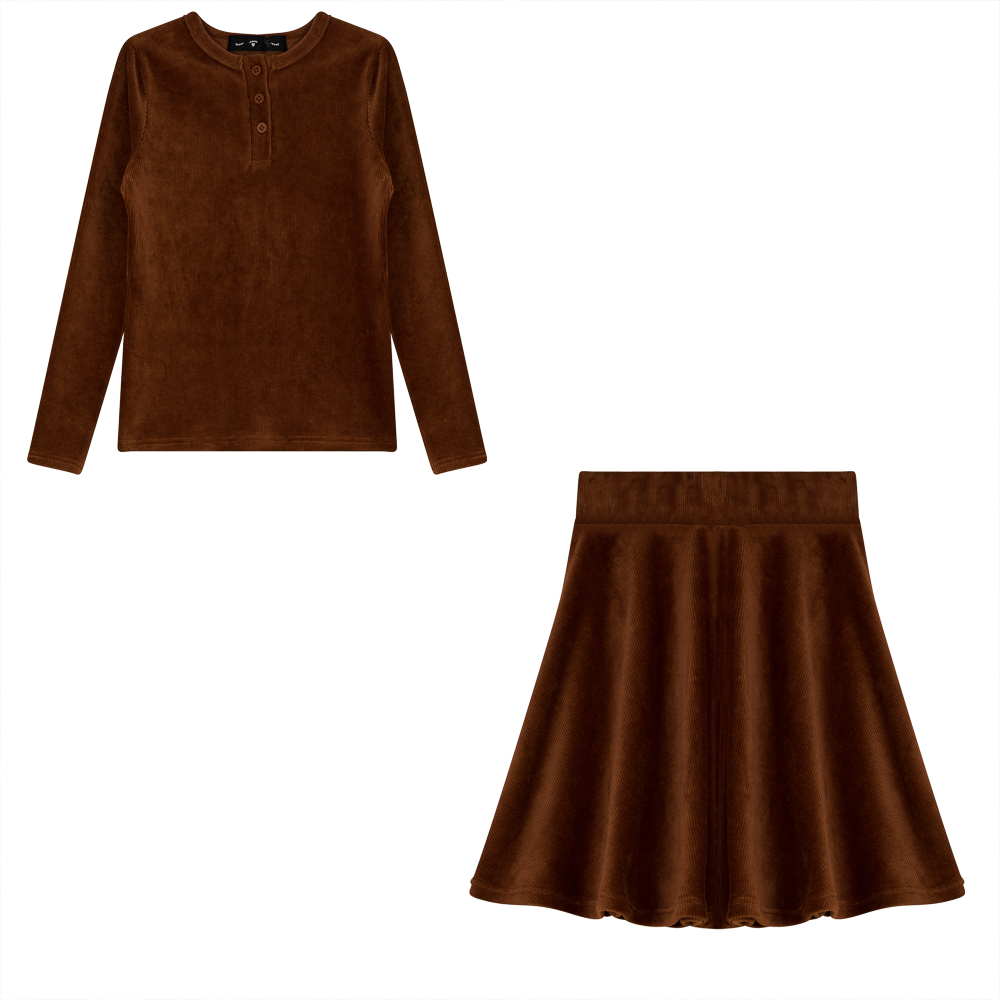Mini Velour Rib 2 PC Set