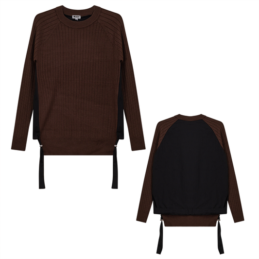 Velour Top With Shirting Back