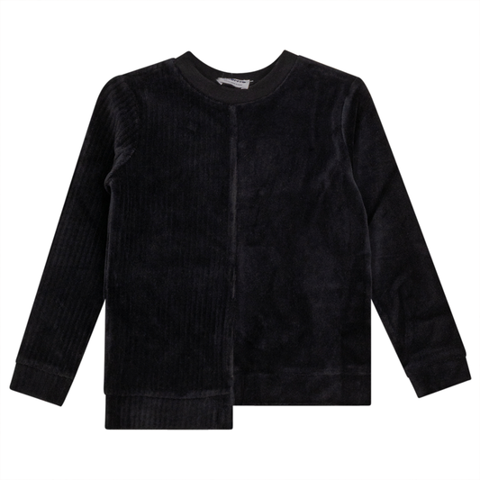 Combo Rib & Solid Velour Top