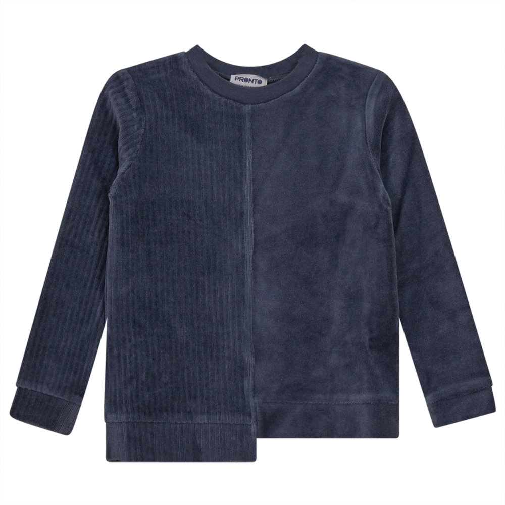 Combo Rib & Solid Velour Top