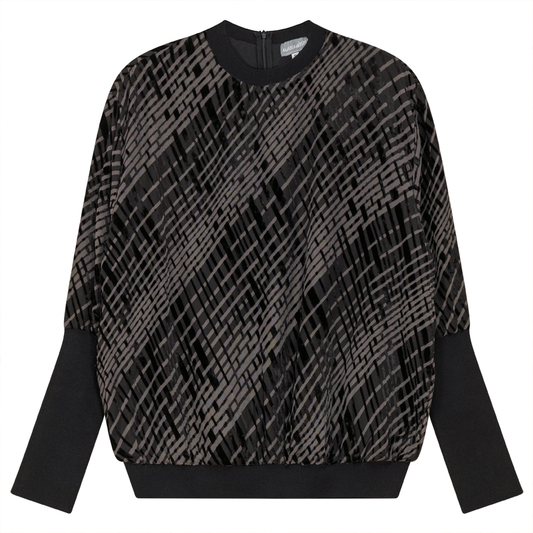 Flocked Velour Rib Bubble Top