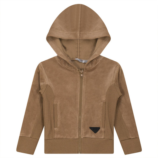 Velour Hoody Cardigan