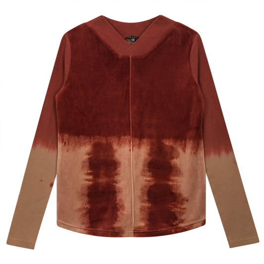 Tie Dye Cotton Velour Top