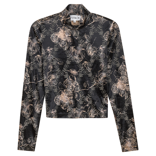 Flocked Velour Dolman Top